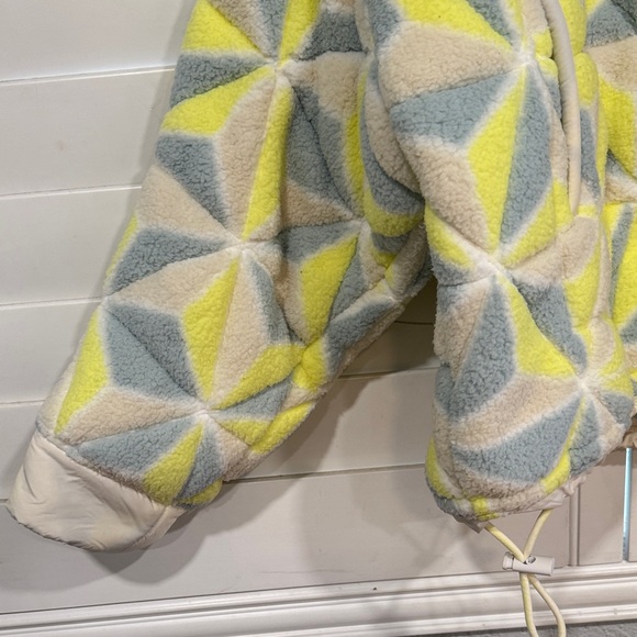 FP Movement by Free People Geometric Yellow and Gray Teddy Jacket - Picture 13 of 16